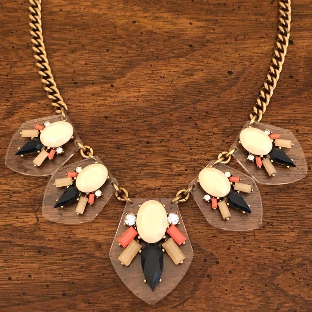 J.Crew | Lucite Pendant Statement Necklace | 18” Adjustable